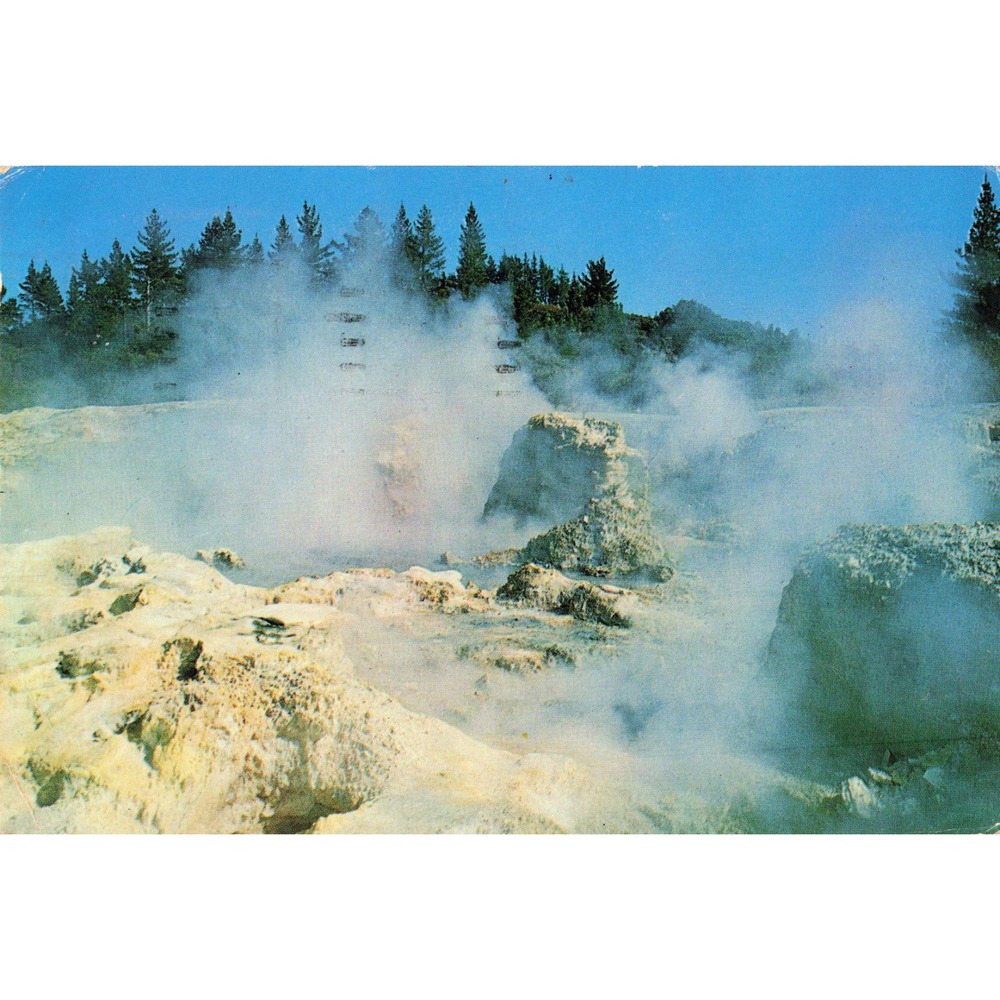 Vintage 1971 Tikitere Cauldrons Rotorua New Zealand Postcard Gladys Goodall VG - Picture 1 of 2